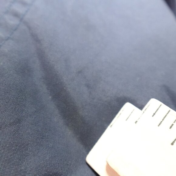 Vintage Structure Jacket Large Blue Anorak Nylon 1/4 Zip Cinch Waist - Picture 11 of 12